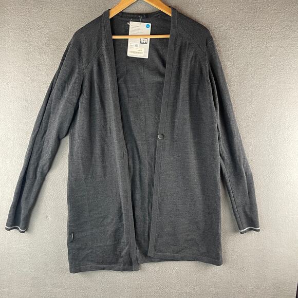 Icebreaker Gray Women’s XL Ariana Cardigan Merino Wool Sweater NWT - Picture 1 of 6